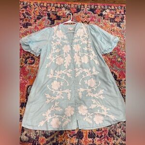 Crown & Ivy Light Blue Floral Mini Dress